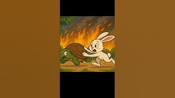 RABBIT Saves Turtle From FIRE #rabbit  #shortsfeed