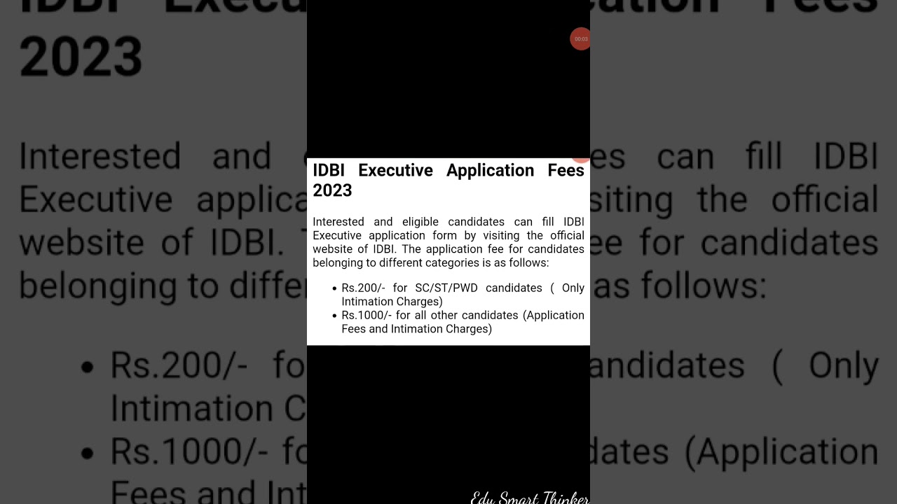 IDBI Executive Recruitment 2023 | 1036 Vacancies | Bank job 