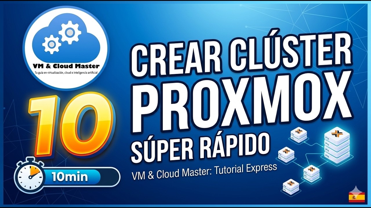 Cómo crear un clúster de Proxmox en 10 minutos #vmcloudmaster - YouTube