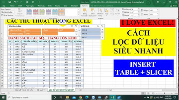 CÁCH LỌC DỮ LIỆU SIÊU NHANH