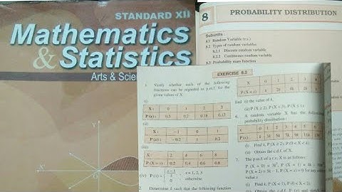Exercise - 8.2 ,Probability Distribution, state board 12th maths -2 ,12th HSC maths
