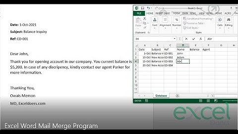 Mail Merge Microsoft Excel and MS Word Document generate letters automatically on click Hindi Urdu
