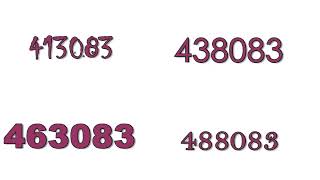 Quad-Vision Colorful Numbers 0 To 1,000,000