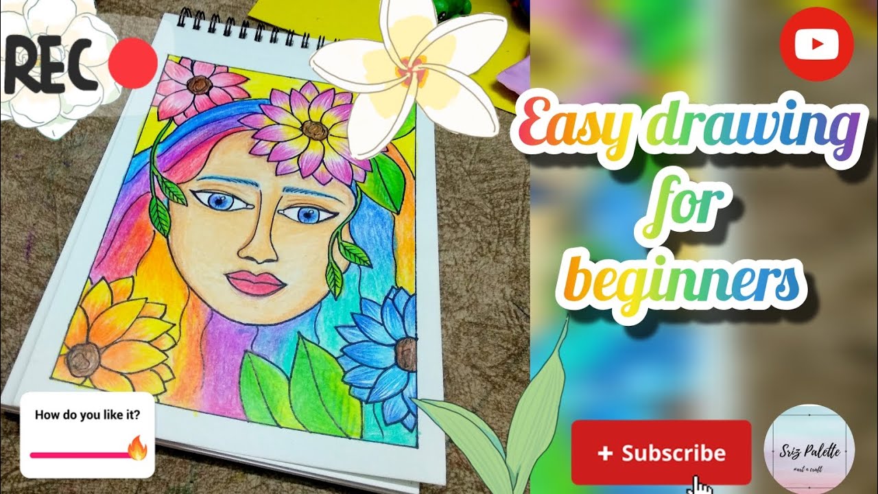 Easy pencil colour drawing ideas for beginners *colour*!!|Easy drawing ...