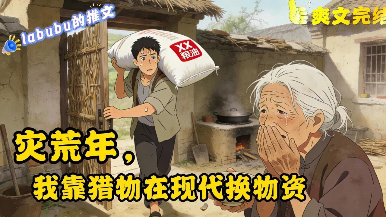 完结：1961年大饥荒，李家十六口人饿得只剩一口气。李海洋意外捡到一个神秘遥控器，竟能穿梭到2025年的现代！他要让全家在饥荒年顿顿吃肉，顺便把现代科技搬回过去！#空间#种田#重生#系统