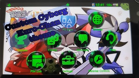 Making a custom Cyborg Kuro-Chan theme on the PsVita (+Custom themes manager FIX)