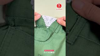If the waist of the pants is too small, you can change it to a larger size like this.