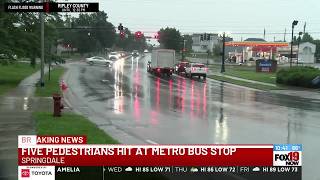 Five people hit seriously hurt at Metro bus stop