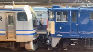 E217系廃車回送 EF64-1031 + E217系Y-21編成 (2024年2月28日)