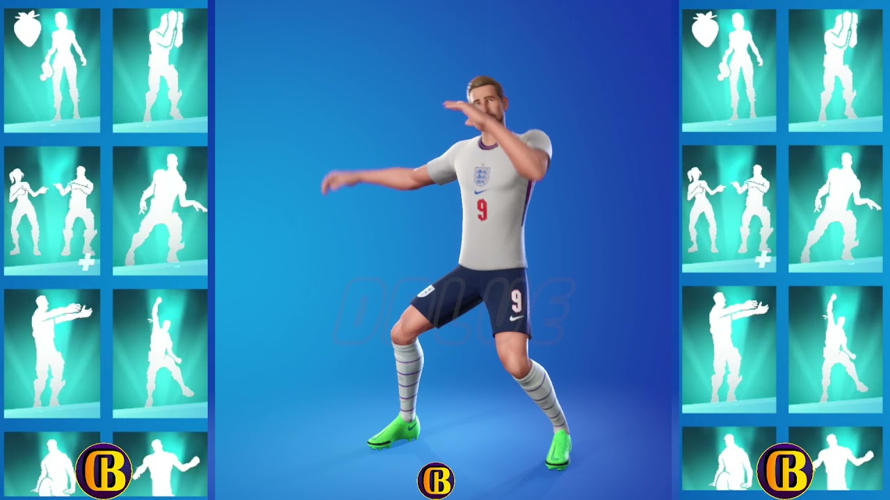 fortnite Harry Kane Skin Showcase With Icon Series Dances & Emotes