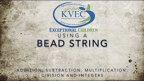 Using a Bead String in Math