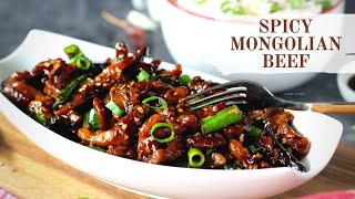 The BEST Spicy Mongolian Beef...Sticky, Crispy and so Tender!