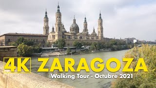 Zaragoza, Spain 🇪🇸 Walking Tour (4k Ultra HD 60fps)