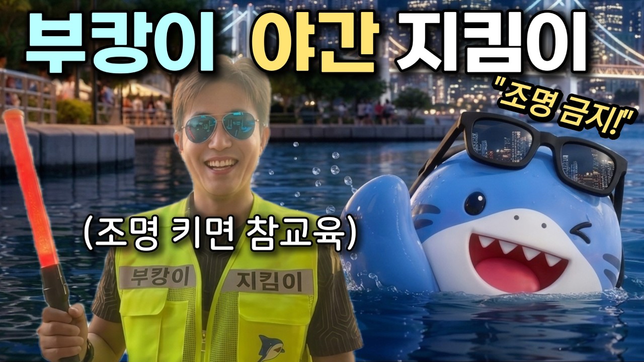 부캉이 수로에 쓰레기투척빌런 검거작전ㄱㄱㄱ 북항부산상어부캉이
