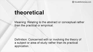 theoretical Meaning