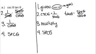 6.1 Trigonometric Identities - Pre-calculus 30