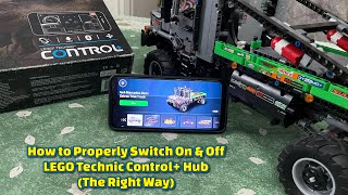 How to Properly Switch On & Off LEGO Technic Control  Hub (The Right Way)