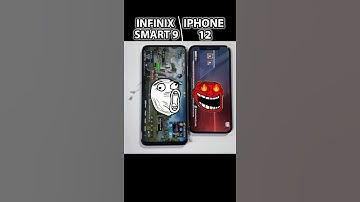 Infinix Smart 9 vs iPhone 12 - PUBG Mobile Test😨#shorts #viralshorts