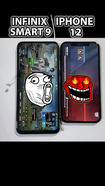 Infinix Smart 9 vs iPhone 12 - PUBG Mobile Test😨#shorts #viralshorts