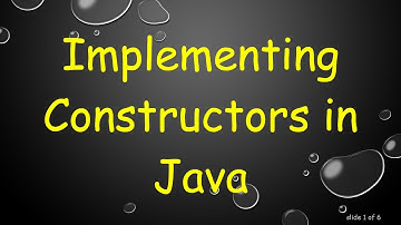 Implementing Constructors in Java
