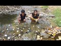 Adventure, Catching Many frogs and cooking curry with egg for jungle food