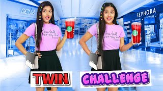 LIVING WITH MY TWIN FOR 24 HOURS CHALLENGE | Twin Challenge