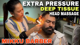 Best head Massage therapy for effective sleep by Indian female Barber MIKKU to reduce Anxiety ASMR