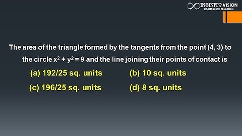 The area of triangle formed by the tangents