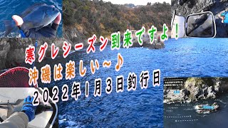 2022年1月3日東伊豆沖磯釣行ﾁｮｳﾁﾝ根ﾒｼﾞﾅﾒｼﾞﾅﾒｼﾞﾅ