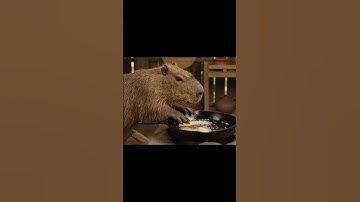 Capy giúp bà làm món chuối chiên #capybaravlog #veo3