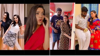 Aarthi Subash Reels Tiktok Videos.. Suntv Pandavarillam Serial