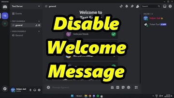 How To Turn Off Discord Welcome Message