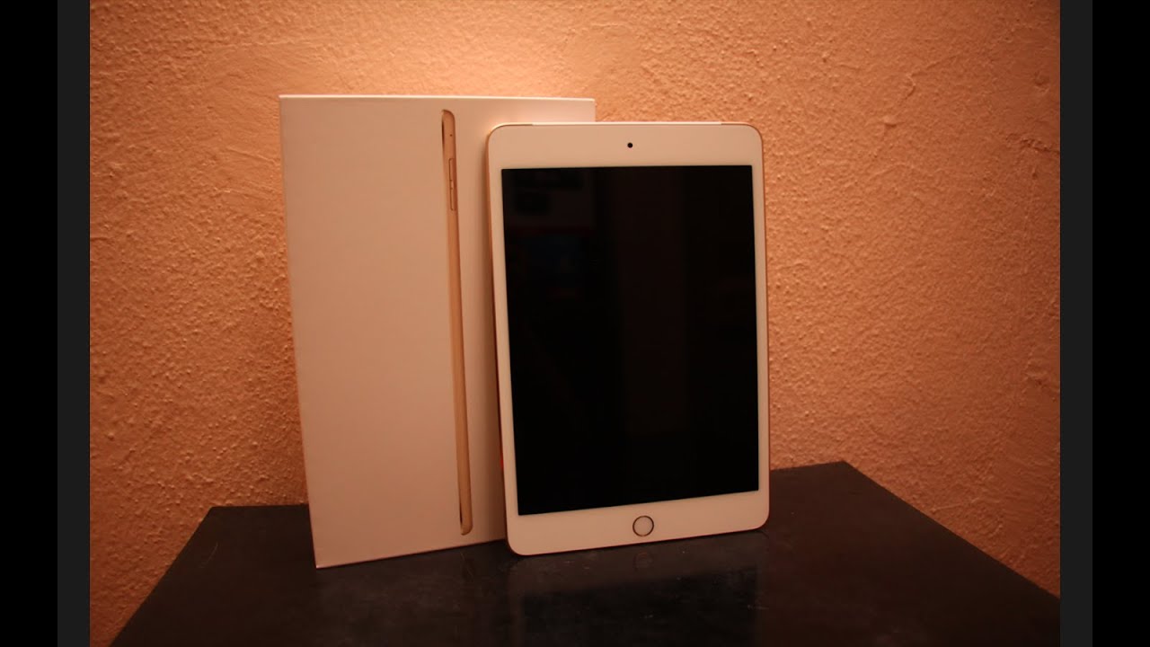 Unboxed : Apple iPad mini 4 128 GB Wi-Fi + Cellular (Gold)