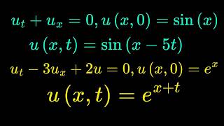 Transport Equation with Initial Condition  Uₜ   5Uₓ = 0, U(x,0)=sin(x) and More