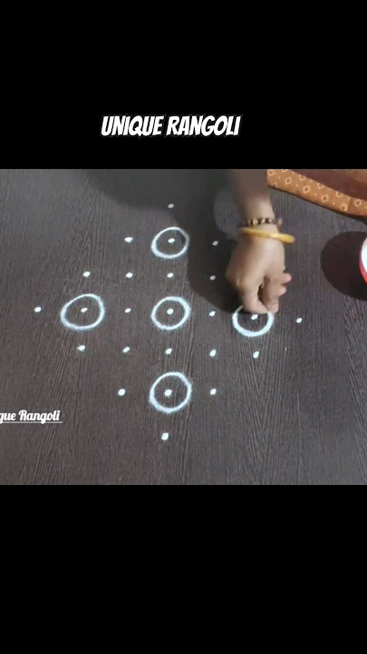 Easy sikku kolam with 7 dots #uniquerangoli #mellikamuggu #muggulu #7dotskolam #chikkumuggu