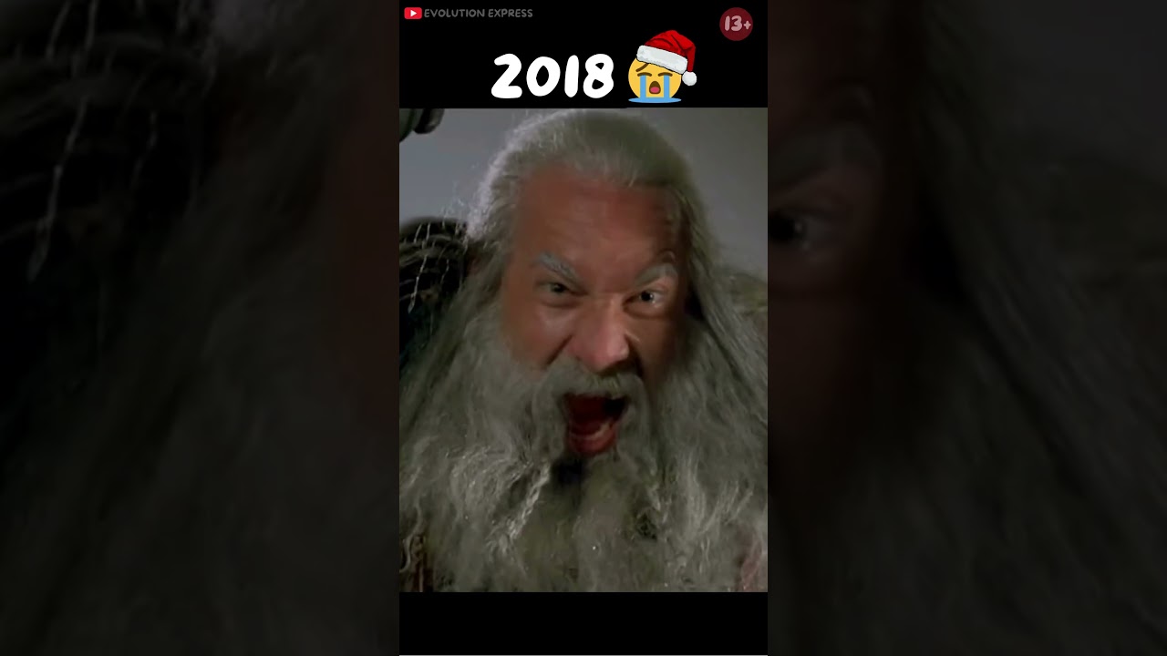scary evil Santa Claus evolution but its backward 