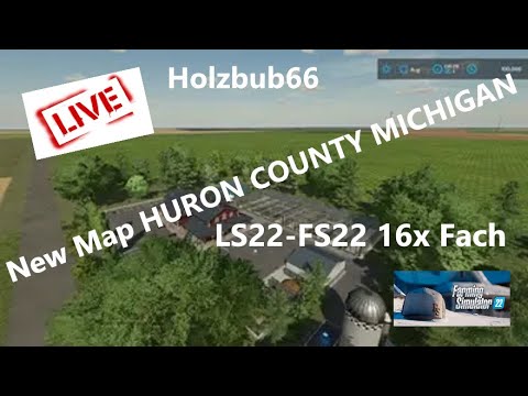 PC-Live#L22#New Map Huron County Michigan 16x Fach#LS22-FS22 mal anzocken