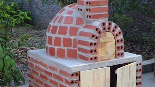 How to Build Wood Fired Brick Pizza Oven in my village ( HD )