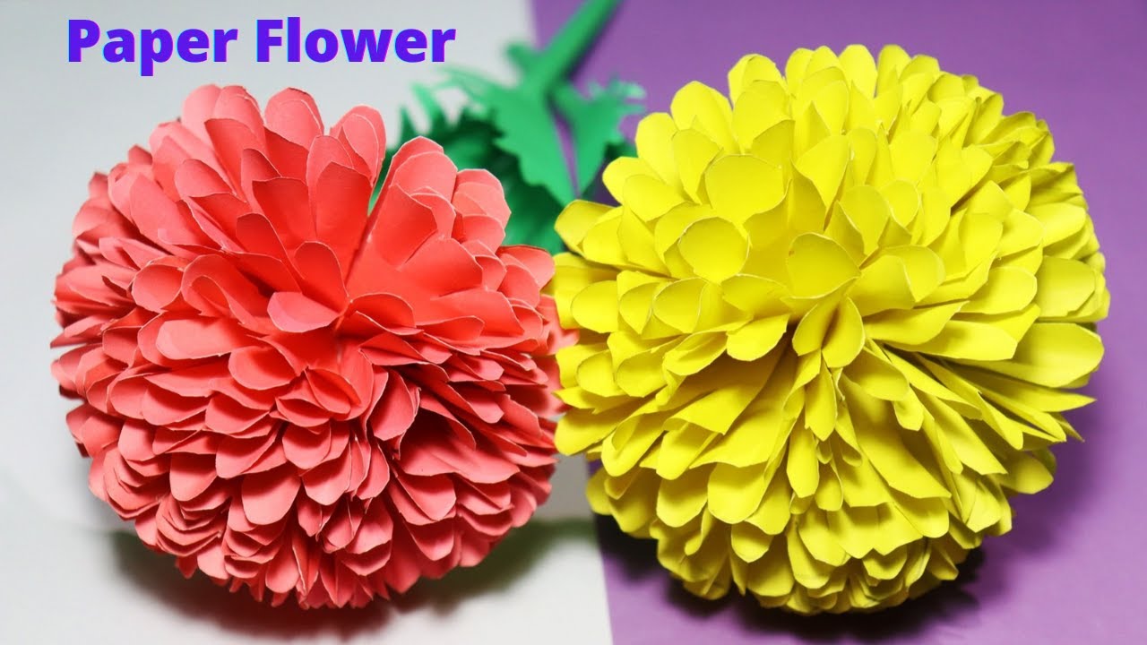 How to Make Beautiful Flower with Paper Making Paper Flowers Step by