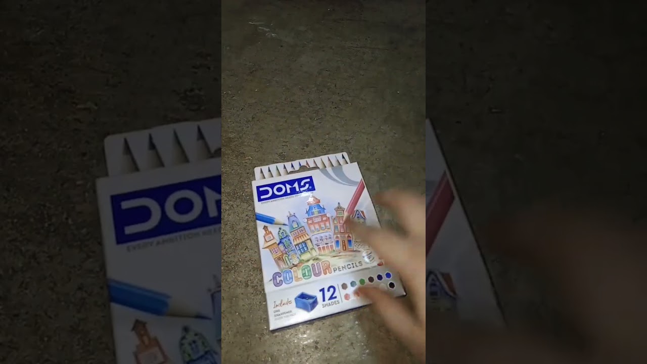ডমস কালার পেন্সিল - ১২টি উজ্জ্বল শেড (ফ্রি শার্পনারসহ)