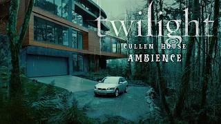 Twilight Cullen House Ambience | Bella's Lullaby Loop | Soft Rain White Noise and Pine Forest Sounds