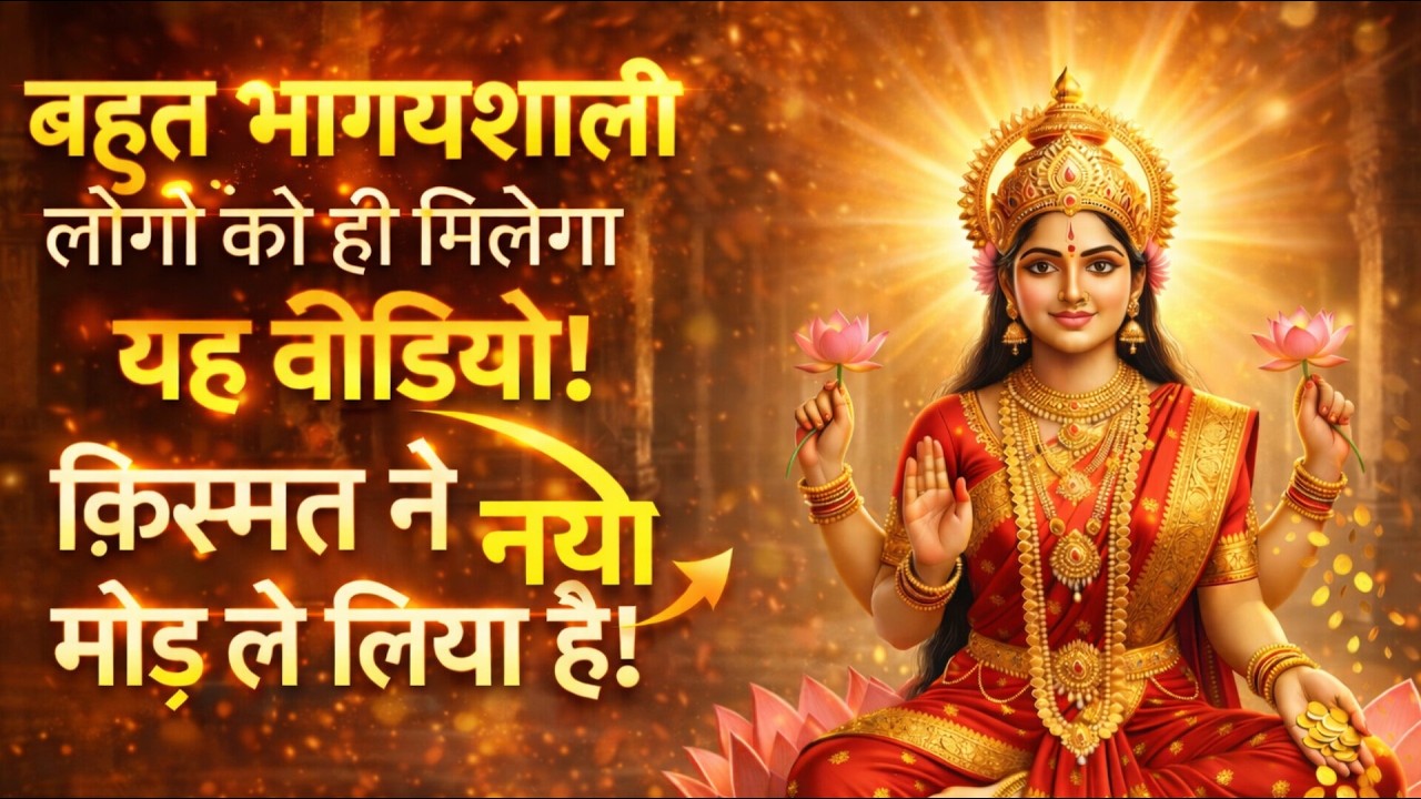 बहुत  भाग्यशाली लोगों को ही मिलेगा यह वीडियो। क़िस्मत ने मोड़ ले लिया है..🌺maa Laxmi ka sandesh 🌺