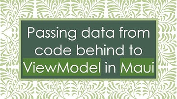 Passing data from code behind to ViewModel in Maui