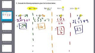 Function Notation Practice Problem 1