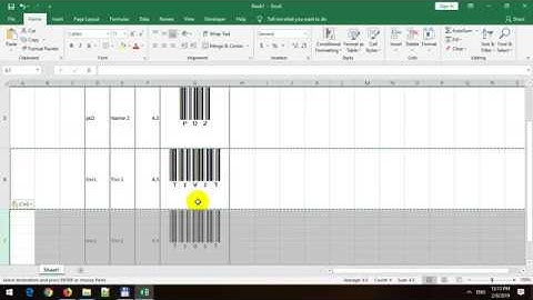 Create Barcode in Excel 2019