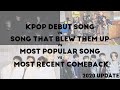 KPOP DEBUT SONG VS SONG THAT BLEW THEM UP VS MOST POPULAR SONG VS MOST RECENT COMEBACK (Boy Groups)