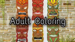Tiki Masks coloring page #shorts