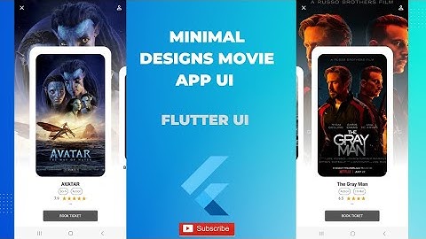Movie App UI - FlutterUI - Minimal Designs - Flutter Tutorial