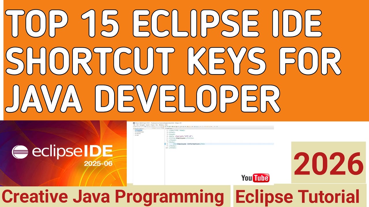 Most Commonly Used Eclipse Shortcuts in Java 
