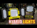 CORDLESS SHOP LIGHTS - RYOBI PCL630 PCL631 Hybrid LED Lights Review [18V or 120V]